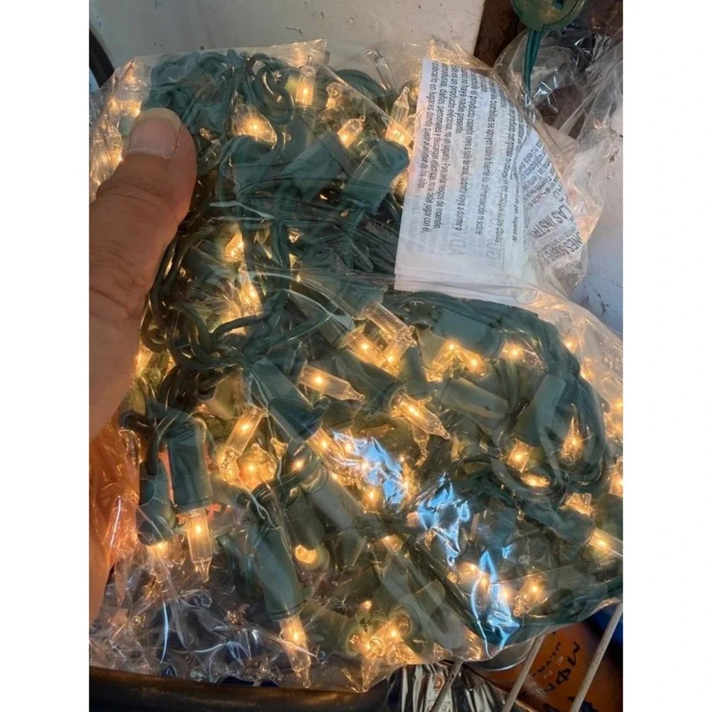 Clear Garland Cluster Lights 300ct Outdoor Patio Party String Lights